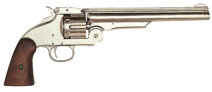 1869 Schofield replica revolver, nickel finish