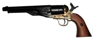 1860 Army Revolver, cocked to fire