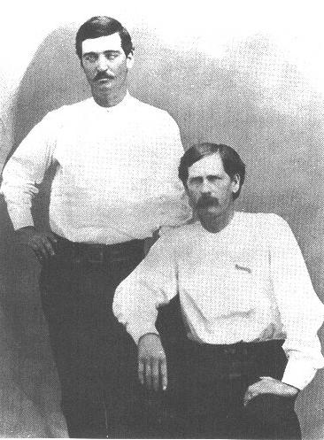 Bat Masterson and Wyatt Earp 1876 photo