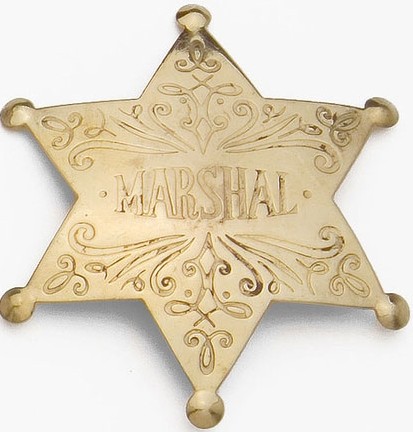Marshal badge, brass