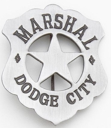 Dodge City Marshall badge, siilver