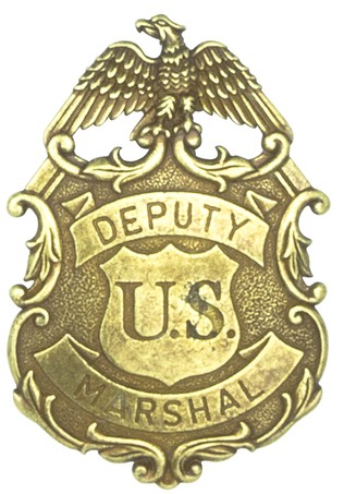 US deputy marshal badge, brass