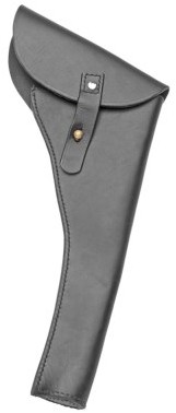 Civil War holster reproduction in black leather.