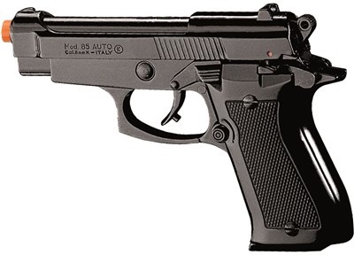 James Bond blank-fire PPK replica pistol, black finish.