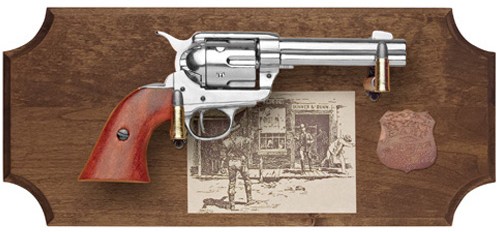 Wyatt Earp Colt .45 Replica framed display