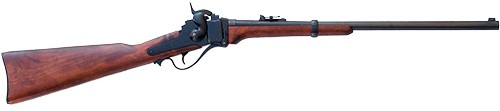1859 Sharps Civil War carbine replica, black finish, wood stock.