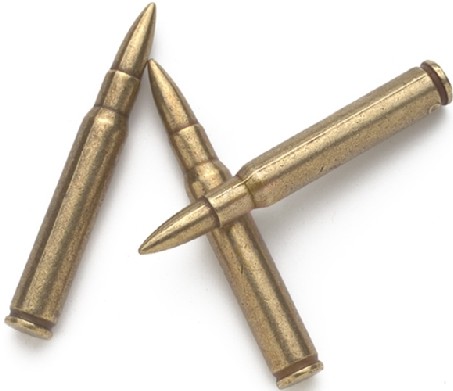 Non-firing M1 Garand replica bullets for reenactor cartridge belts, etc.