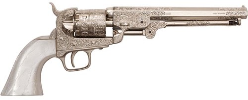 1851 Navy revolver, nicikel with 