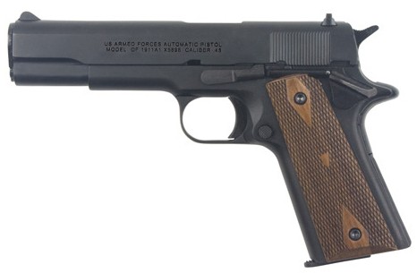M1911 .45 Caliber Pistol Replica, wood checkered grips.