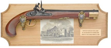 The Alamo Framed Set with Kentucky flintlock pistol 