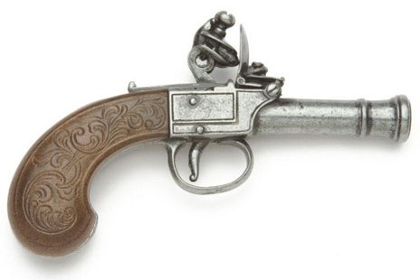 Replica Mans Pocket Pistol by Bunney of London, circa 1770