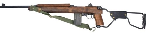 1941 M1A1 Carbine replica, folding stock, OD sling.
