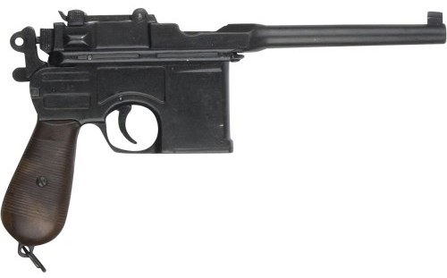 Mauser C96 auto pistol replica, synthetic grips