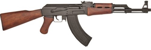 AK47 replica, wood stock.