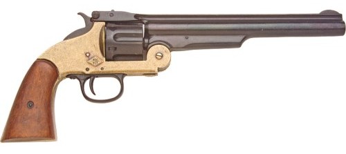 Smith and Wesson 1869, Schofield, Brass and Black finish.