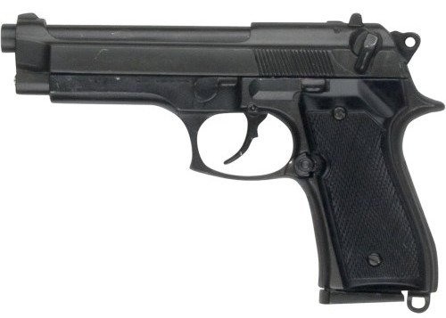 Beretta M92 9mm replica pistol, all black