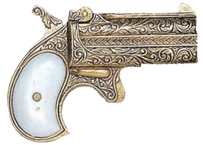 Engraved and Plated Double-barreled Derringer 