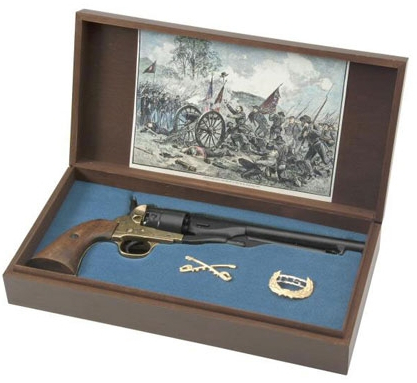 Gettysburg boxed display with 1860 Army Revolver replica