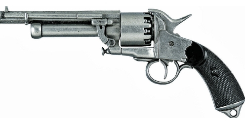 LeMat Confederate Pistol Replica, .grey, black textured grips.