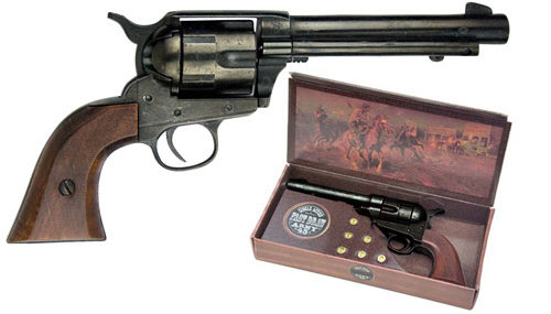 1873 SAA Cap Gun, black with wood grips